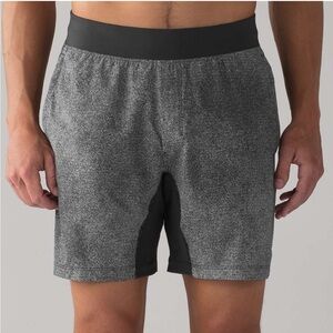 lululemon athletica Black and Gray Athletic Shorts